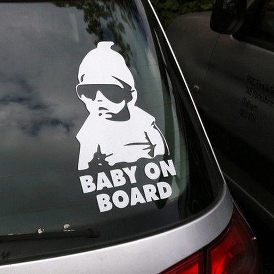 september Achtervoegsel Grommen Baby on board sticker Autosticker Babysticker auto 14x10cm | bol.com
