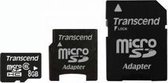 Transcend 8 GB Micro SDHC Geheugenkaart met 2 Adapters