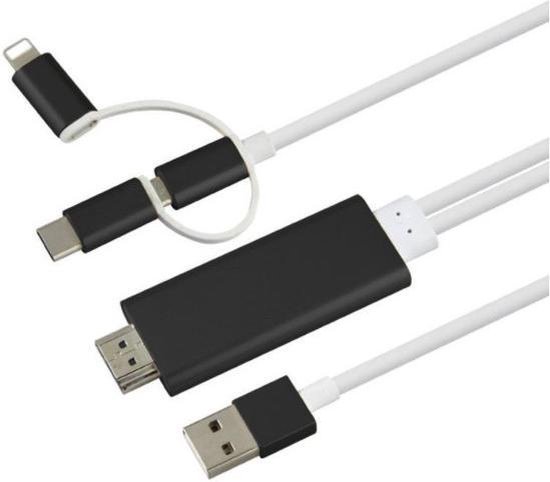 HDMI kabel - adapter - USB - netflix kijken - Zwart - DisQounts 