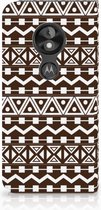 Motorola Moto E5 Play Uniek Standcase Hoesje Aztec Brown