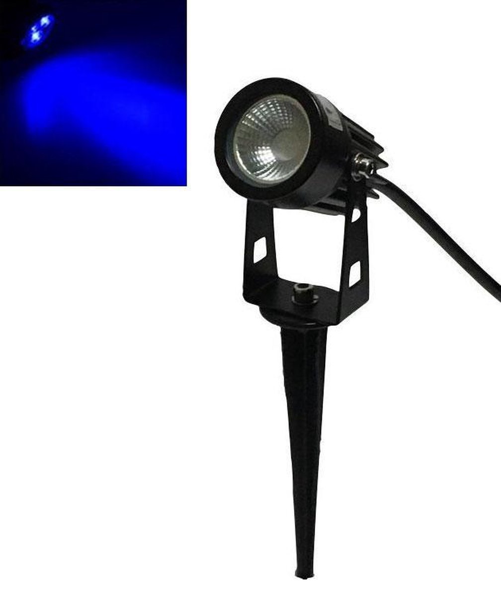 LED buiten spot blauw - 3W - 12V
