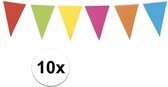 10x XL vlaggenlijn gekleurd 10 meter