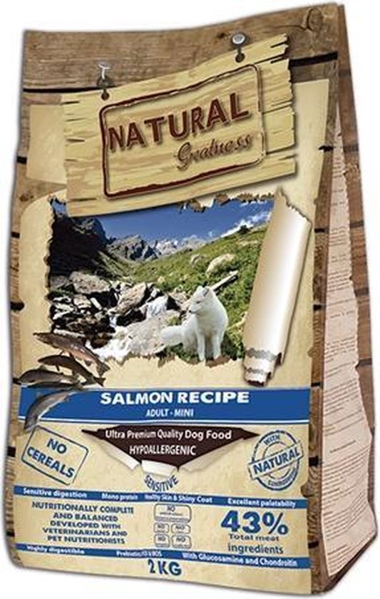 Natural greatness salmon sensitive mini hondenvoer 2 kg