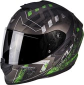 Scorpion EXO-1400 Air Picta Zilver Matte GroenIntegraalhelm - Motorhelm - Maat XXL