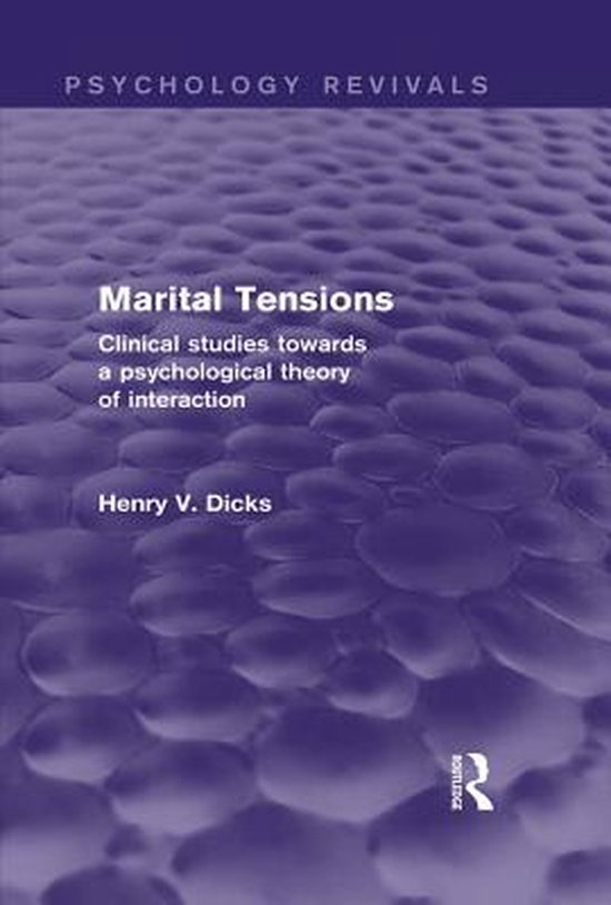 Marital Tensions (Psychology Revivals) - cover