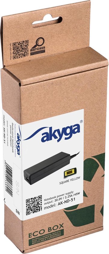 Akyga AK-ND-51 Alimentation & Onduleur Intérieur 45 W Zwart