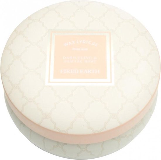 Wax Lyrical Fired Earth Candle Tin Darjeeling & Damask Rose