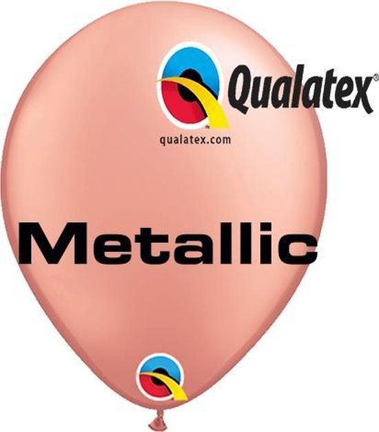 Qualatex Ballonnen Metallic Rose Gold 30 cm 100 stuks