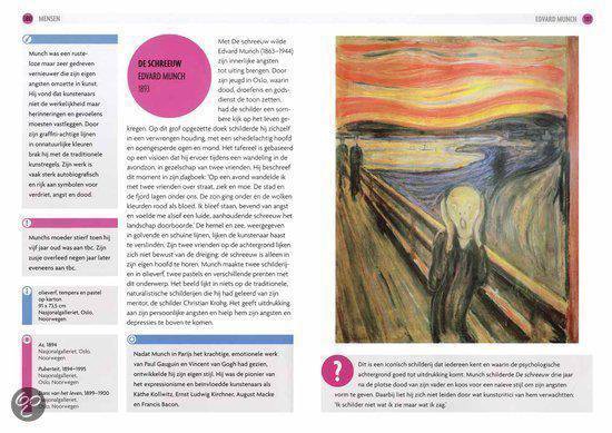 De Schreeuw, een iconisch expressionistisch schilderij van Edvard Munch met een huilende figuur op een brug, oranje, roze en rode lucht.