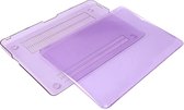 MacBook Cover voor MacBook Retina 12 inch - Laptoptas - Clear Hardcover - Paars
