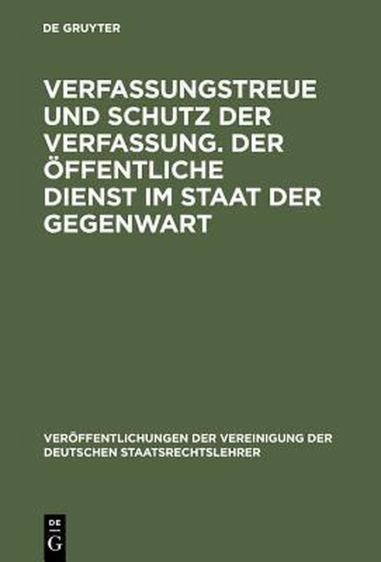 Veröffentlichungen Der Vereinigung Der Deutschen Staatsrech ... - cover