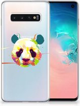 TPU Siliconen Backcover Hoesje Geschikt voor Samsung Galaxy S10 Design Panda Color