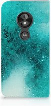 Motorola Moto E5 Play Uniek Standcase Hoesje Painting Blue