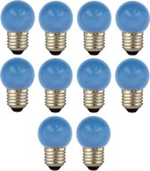 10 stuks - Bailey LED kogellamp Gekleurd E27 1W Blauw 30lm
