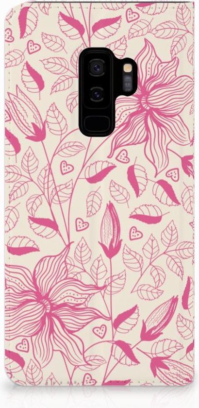 Samsung Galaxy S9 Plus support Uniek de couverture de cas Pink Fleurs