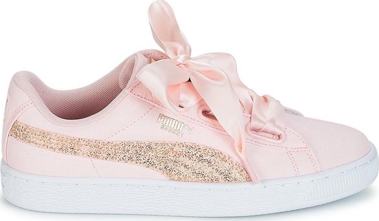 puma basket heart canvas