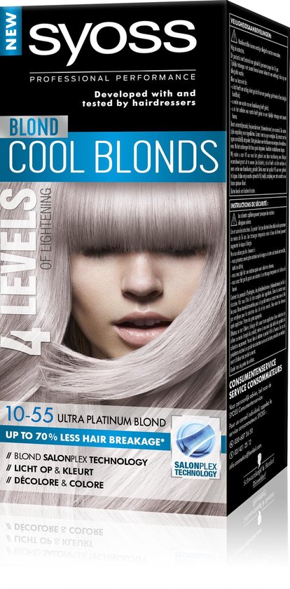 compromis Lao dier SYOSS Color Blond Cool Blonds 10-55 Ultra Platinum Blond - 1 stuk | bol.com