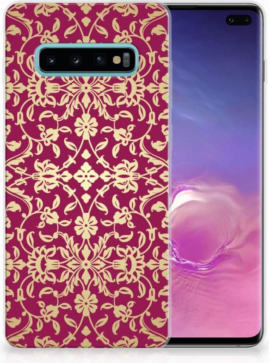Siliconen Hoesje Samsung Galaxy S10 Plus Barok Pink