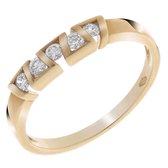 Orphelia RD-33214/55 - Ring - geelgoudkleurige 18 Karaat - Diamant 0.20 ct