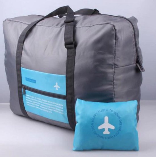 Opvouwbare reistas voor handbagage (32 liter) - Blauw – Ook te gebruiken  als... | bol.com