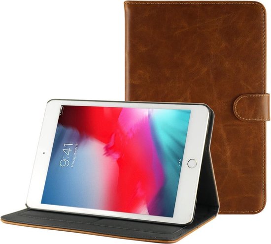 Koppeling Dankbaar evenaar iPad mini 4 / 5 leren hoes / case bruin | bol.com