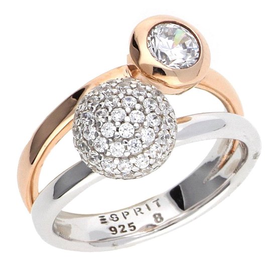 Es zilv ring double embr glam