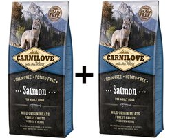 Carnilove adult salmon dubbelpak! 2x 12 kg