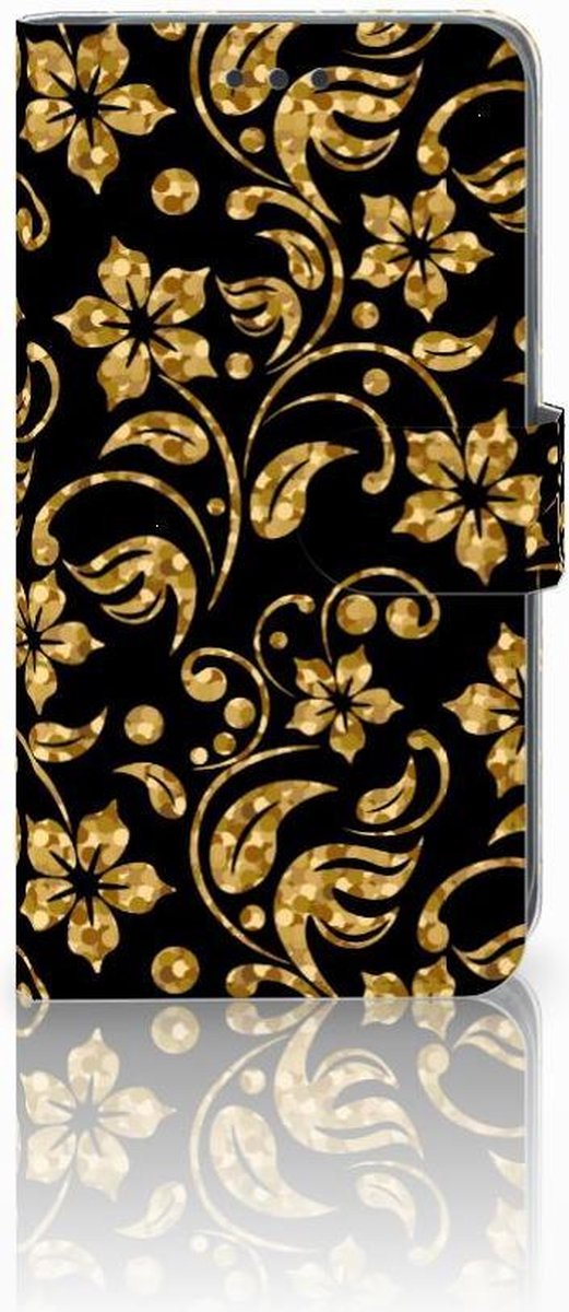 Apple iPhone Xr Hoesje Gouden Bloemen