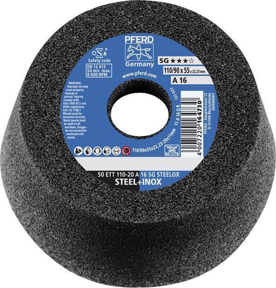 PAARD Slijpkop ETT SG STEELOX 110 / 55 mm P 16 - 63418222