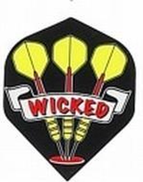 Afbeelding van het spel Ruthless flights Standaard Black Wicked Darts.  Set Ã  3 stuks