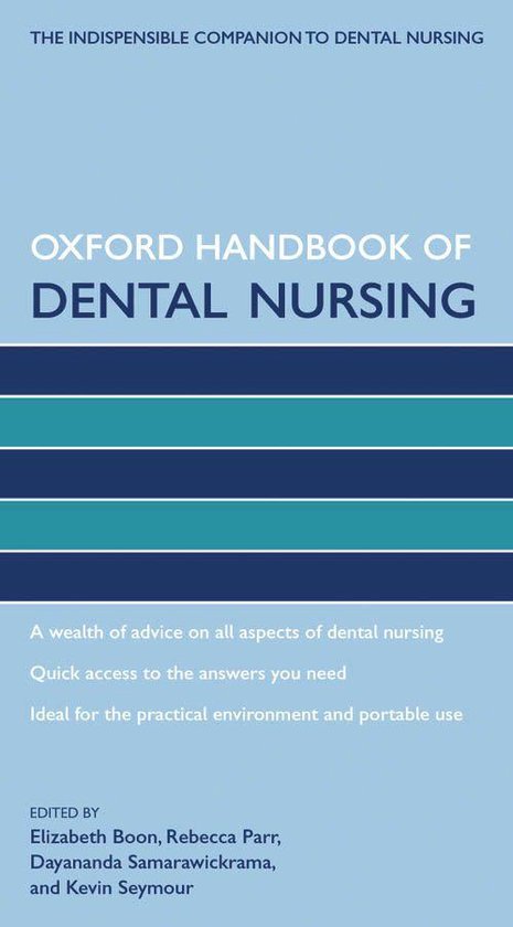 Oxford Handbooks in Nursing - Oxford Handbook of Dental Nurs ... - cover
