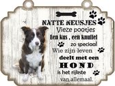 Spreukenbordje Hond: Bordercollie