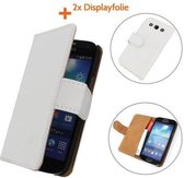 TCC Luxe Hoesje Samsung Galaxy Express 2 Book Case Flip Cover G3815 - Wit