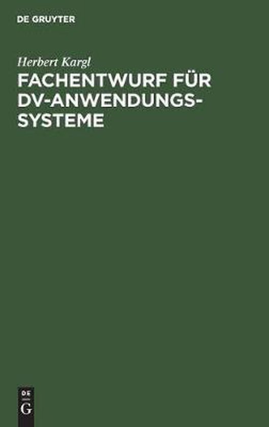 Fachentwurf für DV-Anwendungssysteme - cover