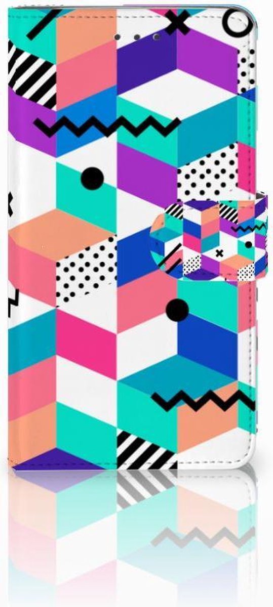 Samsung Galaxy J7 2016 Book Case Blokken Kleurrijk