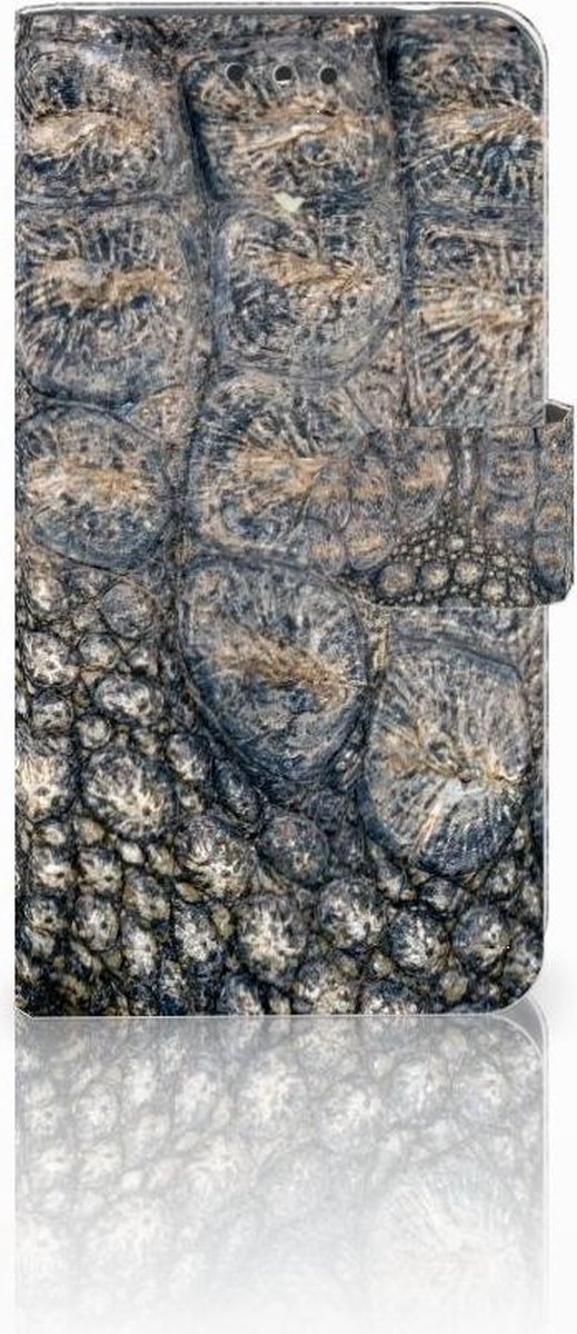 Nokia 2 Telefoonhoesje met Pasjes Krokodillenprint