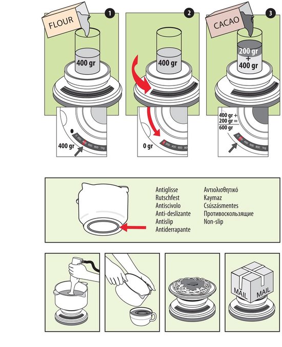 Tomado Metaltex - Skala Mechanische Keukenweegschaal - 3 kg - Metaltex