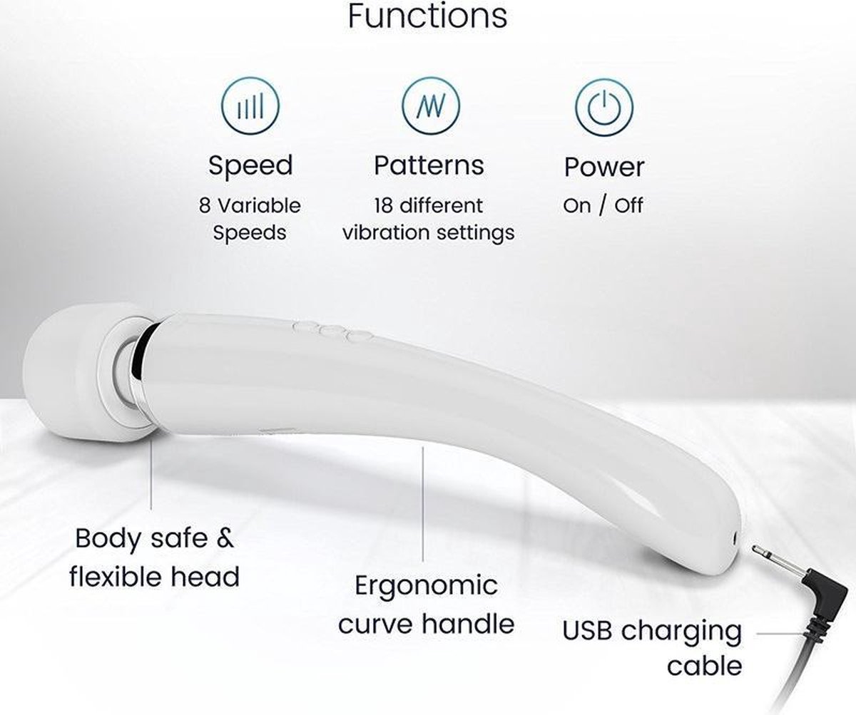 Love Magic Elegance vibrating wand USB wireless Pearl White