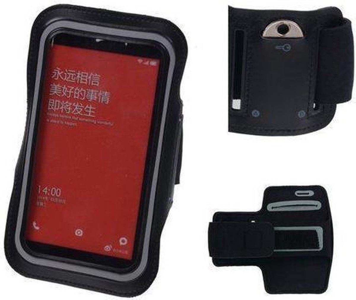 Xiaomi Mi 2S Zwart Sport Armband Neopreen