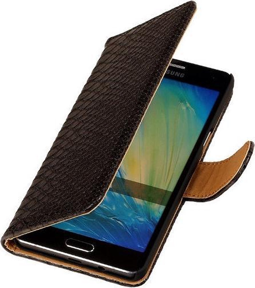 Sony Xperia C4 Snake Slang Booktype Wallet Hoesje Zwart - Cover Case Hoes