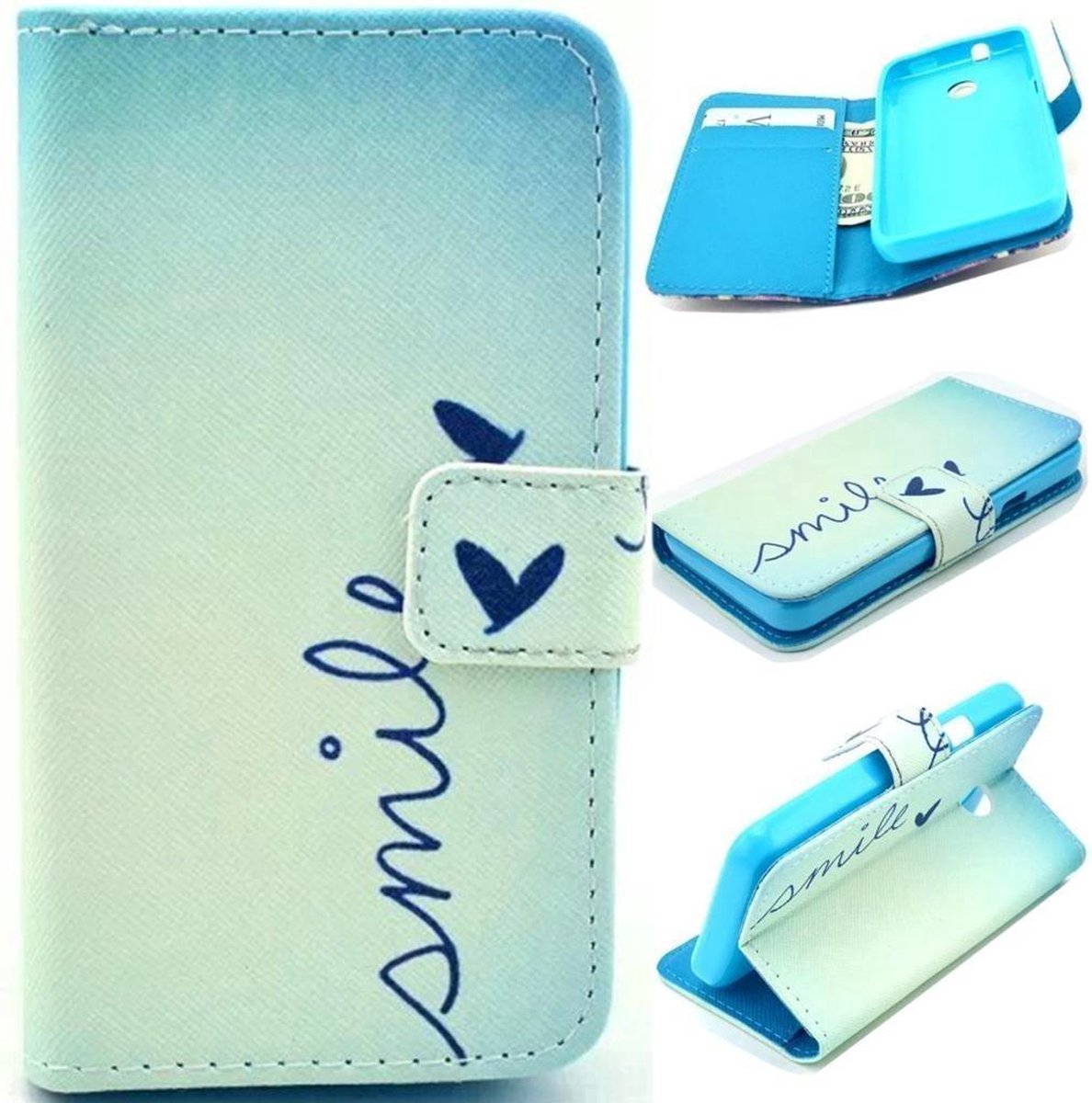 iCarer Smile print wallet case hoesje Geschikt voor: Sony Xperia XA Ultra
