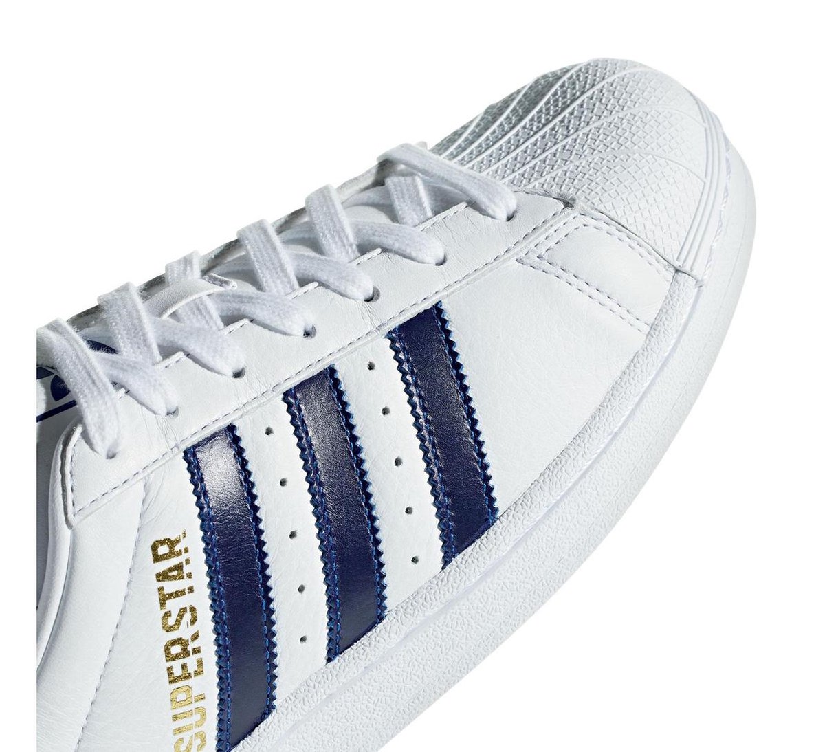 Herformuleren professioneel Allemaal adidas Superstar Sneakers Sneakers - Maat 39 1/3 - Unisex - wit/blauw |  bol.com