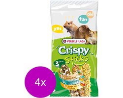Versele-Laga Crispy Sticks Triple Variety Pack - Knaagdiersnack - 4 x Mix 3x55 g Omnivoren