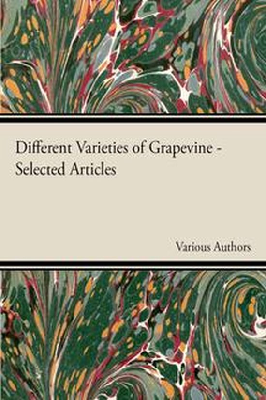Different Varieties of Grapevine - Selected Articles - cover