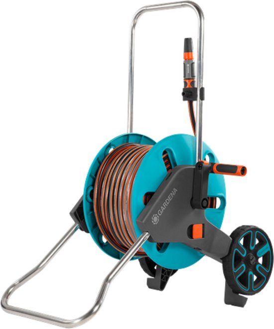 GARDENA CleverRoll M slangwagen set 20m tuinslang 13mm met oprolsysteem, vorstbestendig, ergonomische slinger