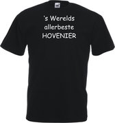 Mijncadeautje T-shirt - 's Werelds beste Hovenier - - unisex - Zwart (maat L)