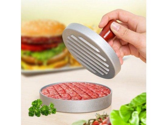 Hamburgers zelf maken - handige hamburgervorm - hamburgermaker -  hamburgerpers zilver... | bol.com