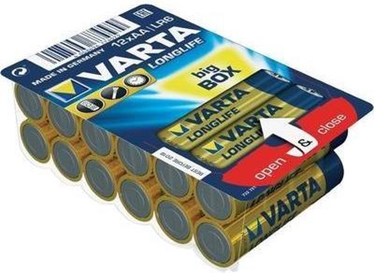 Varta Longlife LR06 AA batterij (penlite) Alkaline 2800 mAh 1.5 V 12 stuk(s)