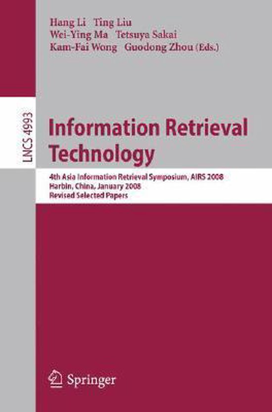 Lecture Notes in Computer Science4993- Information Retrieval ... - cover