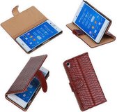 "Bestcases ""Slang"" Rood Sony Xperia Z3 Bookcase Wallet Cover Hoesje"